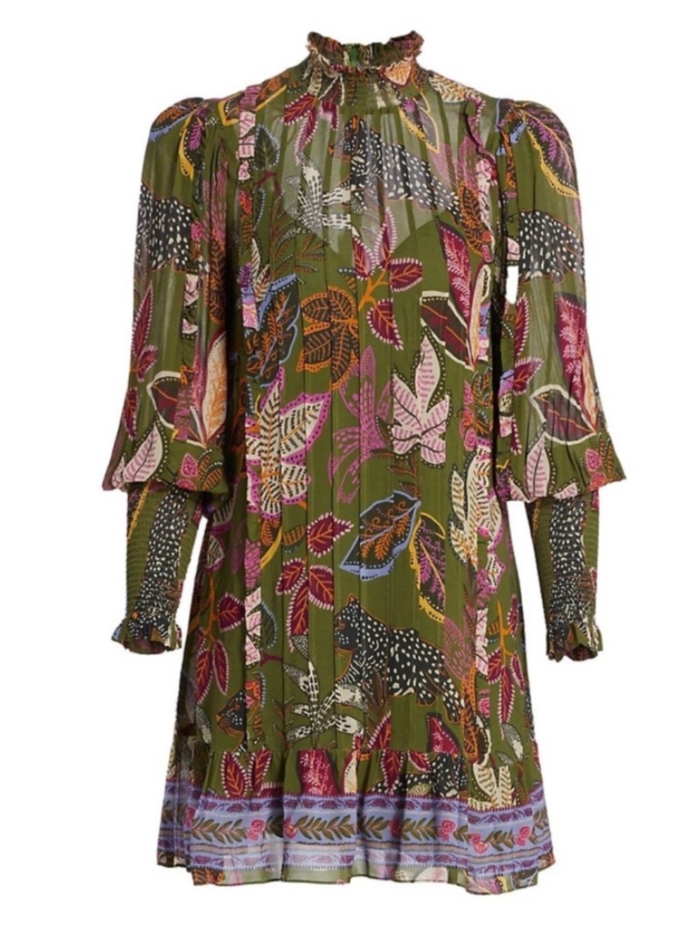 Farm Rio Jungle Mini Dress X Large - Picture 2 of 9